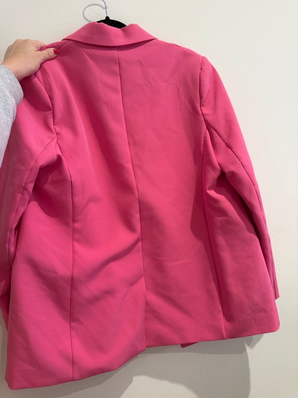 The Drop Women's Hot Pink Single-Button Blazer - Picture 3 of 3